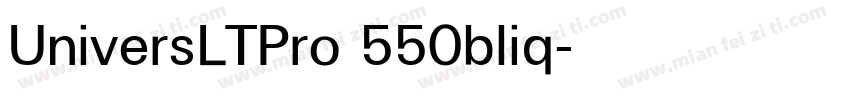 UniversLTPro 550bliq字体转换